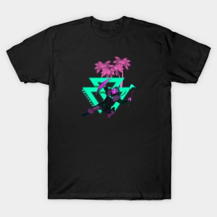 Neon Viking Vaporwave Aesthetic Ragnar T-Shirt